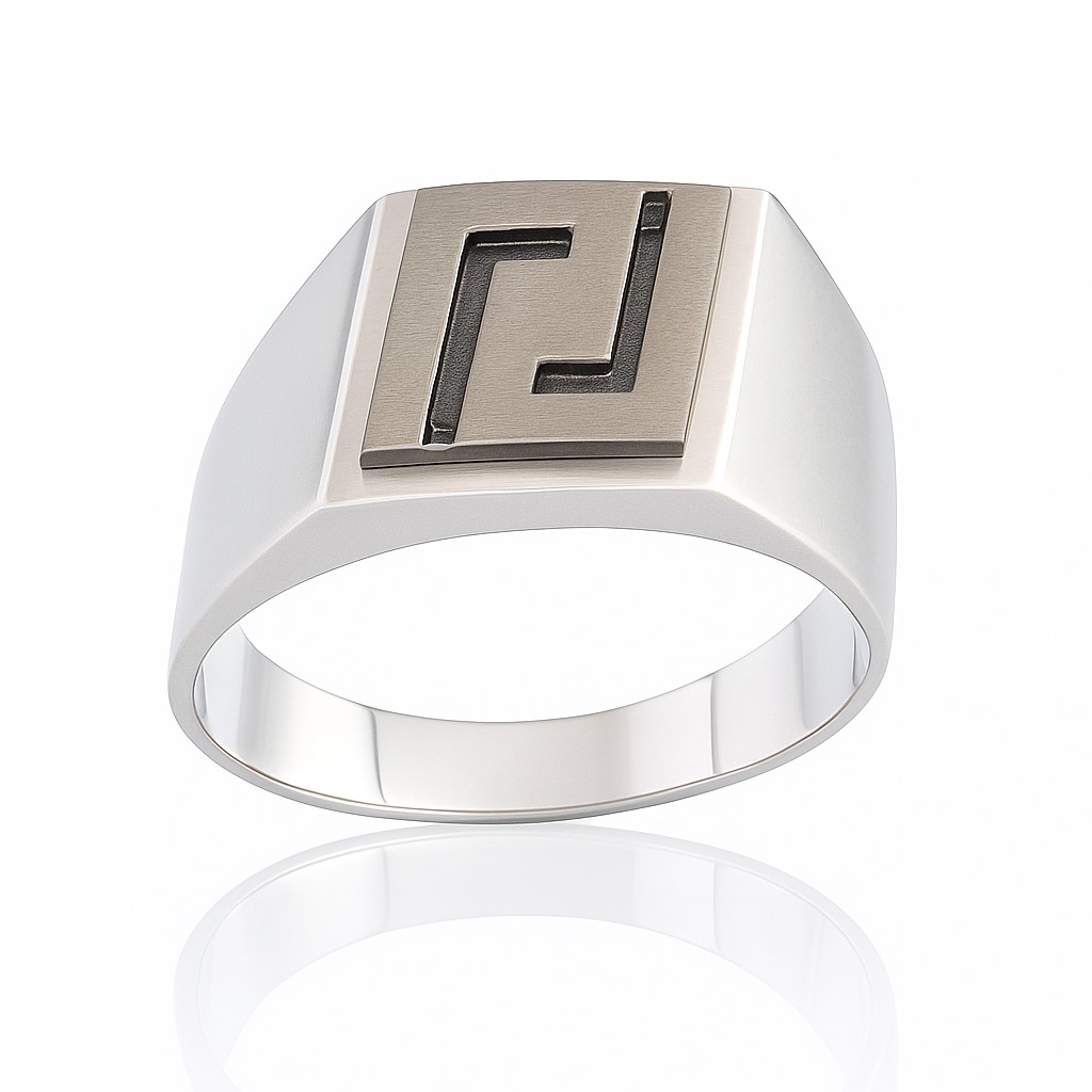 Δαχτυλίδι ασημένιο γκρέκα - Eshop online stefana-gamou.gr
