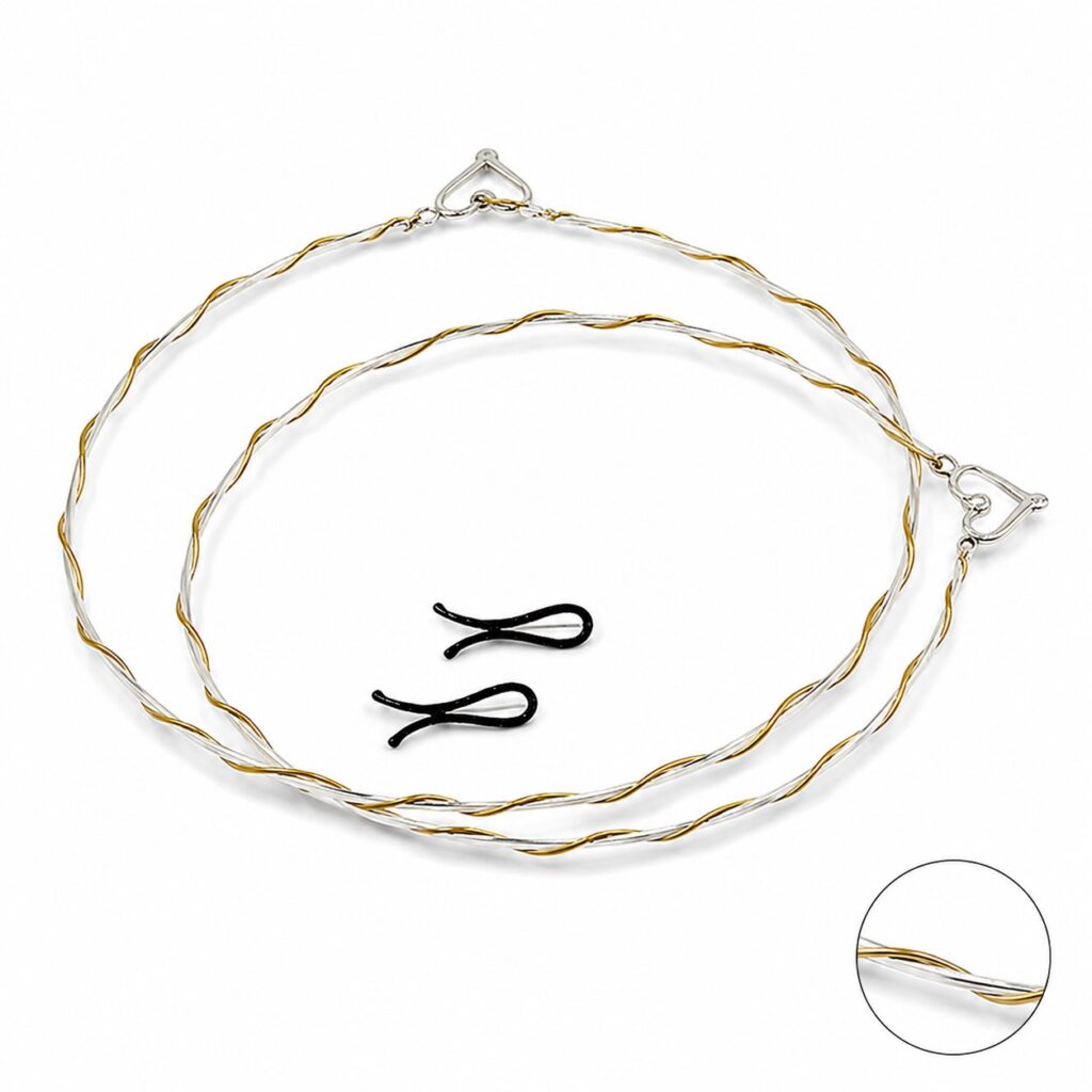 Δίχρωμα στέφανα γάμου με τελείωμα καρδιά - eshop stefana-gamou.gr