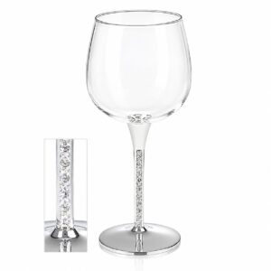 Ποτήρι κρασιού γάμου Swarovski - Online eshop stefana-gamou.gr