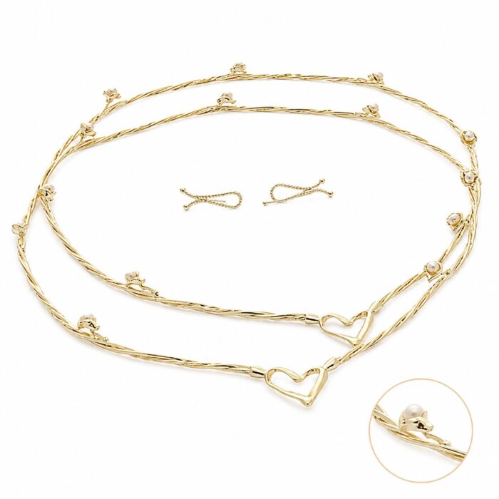 Στέφανα γάμου κρίνος με μαργαριτάρια - eshop stefana-gamou.gr
