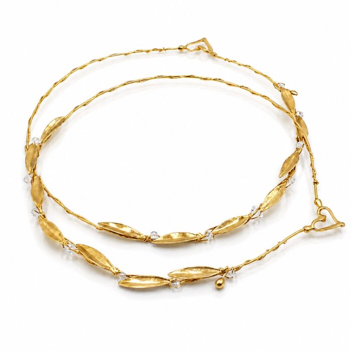 Χρυσά στέφανα γάμου με φύλλο ελιάς - Online eshop stefana-gamou.gr
