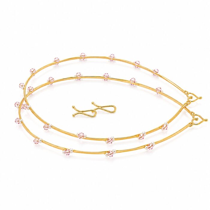 Στέφανα με βέρα στριφτή με swarovski σε ασημί απόχρωση και τελειώμα καρδιά