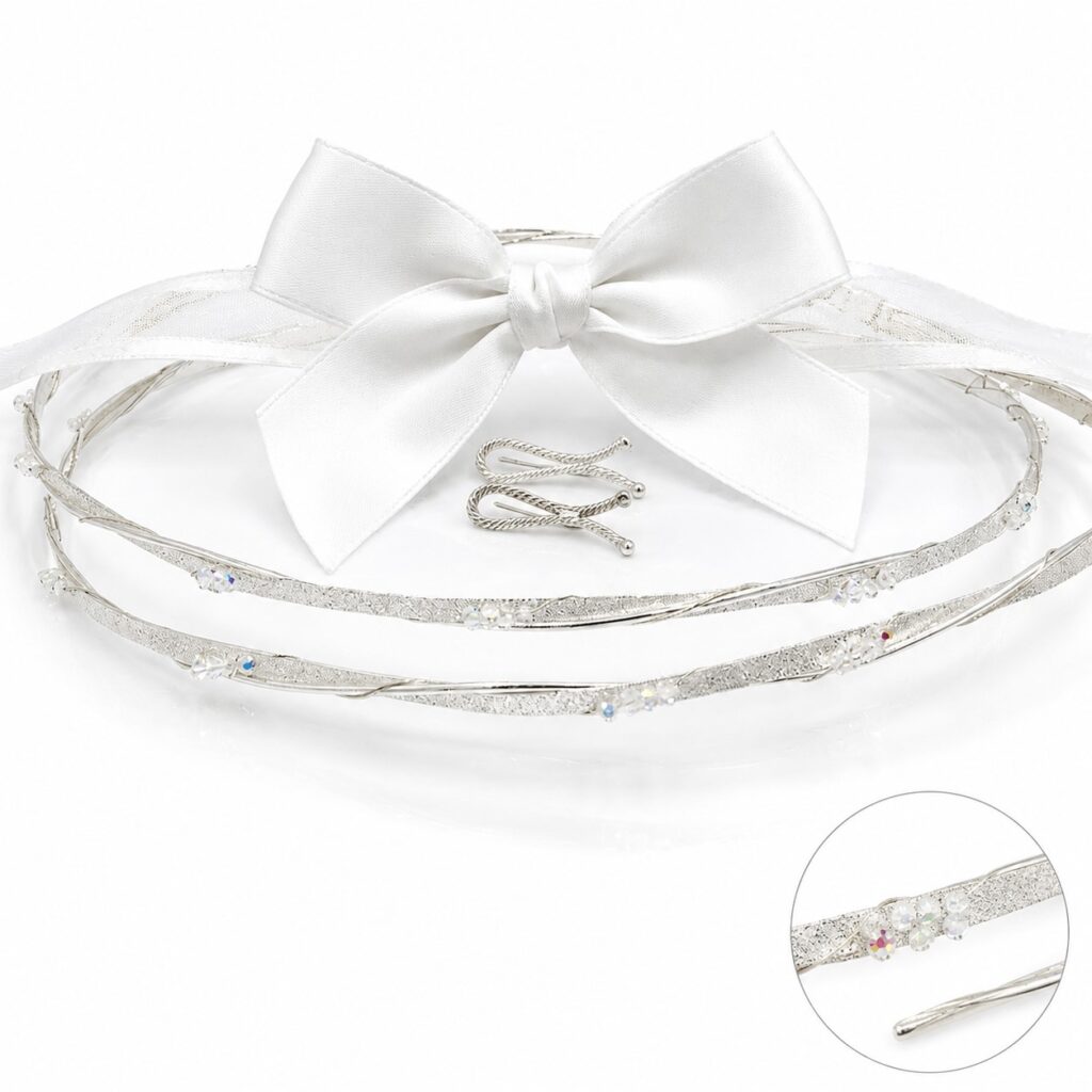 Στέφανα επάργυρα με ζιργκόν swarovski