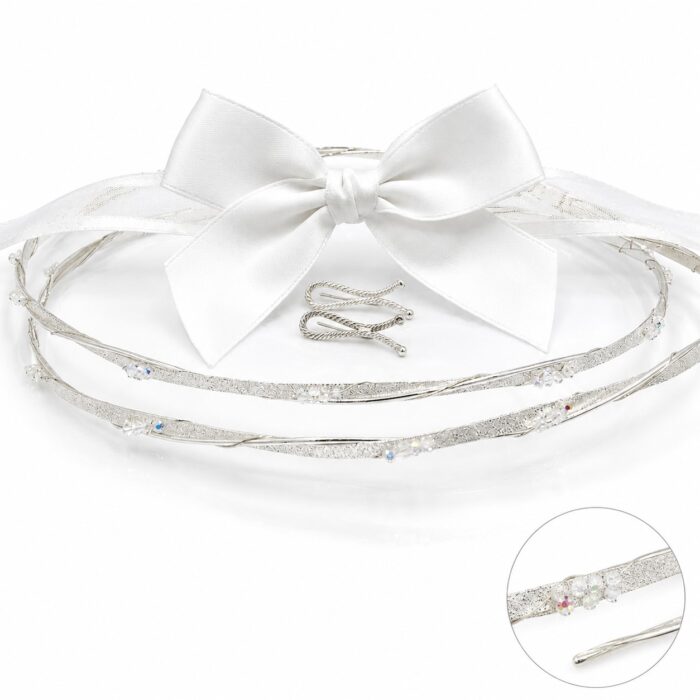 Στέφανα επάργυρα με ζιργκόν swarovski