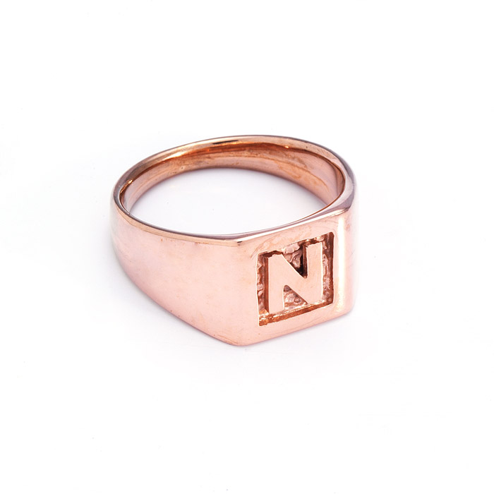 Δαχτυλίδι ασημένιο ανδρικό με μονόγραμμα Νίκος - 2114224719