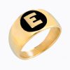 Ανδρικό δαχτυλίδι ασημένιο με μονόγραμμα - stefana-gamou.gr