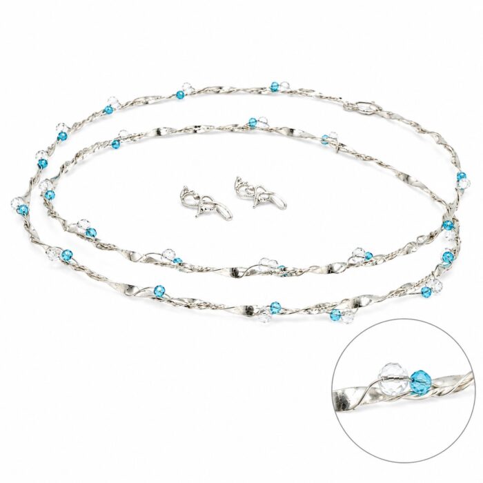 Επάργυρα στέφανα με aqua marine - Online Stefana Ketsetzoglou