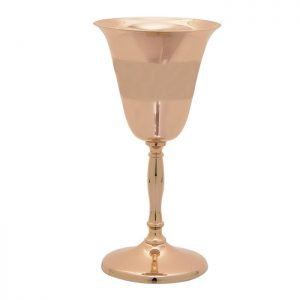 Ποτήρι κρασιού ροζ χρυσό σε επάργυρο για ένα ξεχωριστό γάμο
