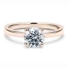 Μονόπετρο ροζ χρυσό δαχτυλίδι σε μίνιμαλ σχέδιο | Diamond Ring