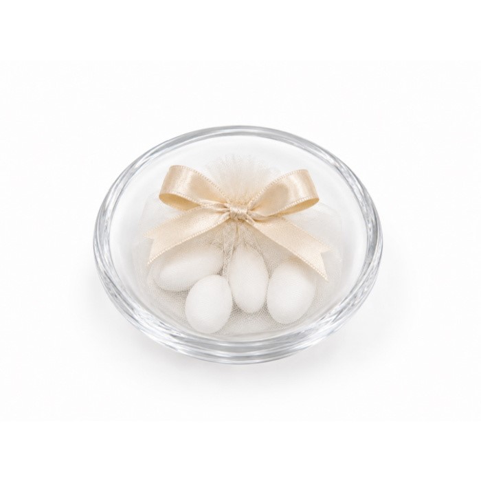 Στρογγυλό πιατάκι μπομπονιέρα βάπτισης - stefana-gamou.gr