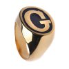 Ασημένιο δαχτυλίδι Gucci με μαύρο σμάλτο - 2114224719