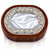 Ασημένια στεφανοθήκη οβάλ - Online eshop stefana-gamou.gr