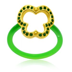 Δαχτυλίδι με χρωματιστή σιλικόνη - Online eshop stefana-gamou.gr