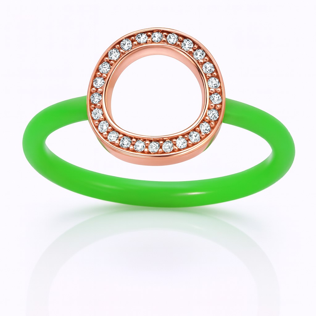 Δαχτυλίδι με σιλικόνη σε πράσινο χρώμα - Eshop stefana-gamou.gr