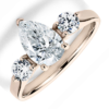 Ροζ χρυσό δαχτυλίδι με διαμάντια για πρόταση