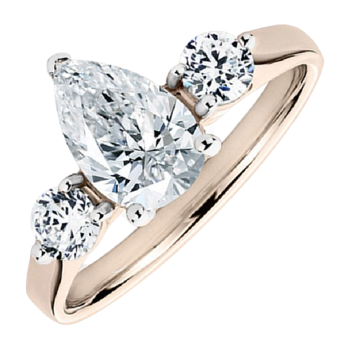 Ροζ χρυσό δαχτυλίδι με διαμάντια για πρόταση