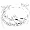 Επάργυρα στέφανα γάμου με φυλλά ελιάς - Online shop Stefana-Gamou.gr