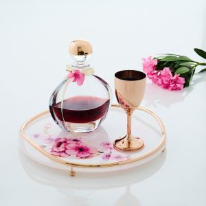 Δίσκος καράφα ποτήρι σετ γάμου - eshop ketsetzoglou.com