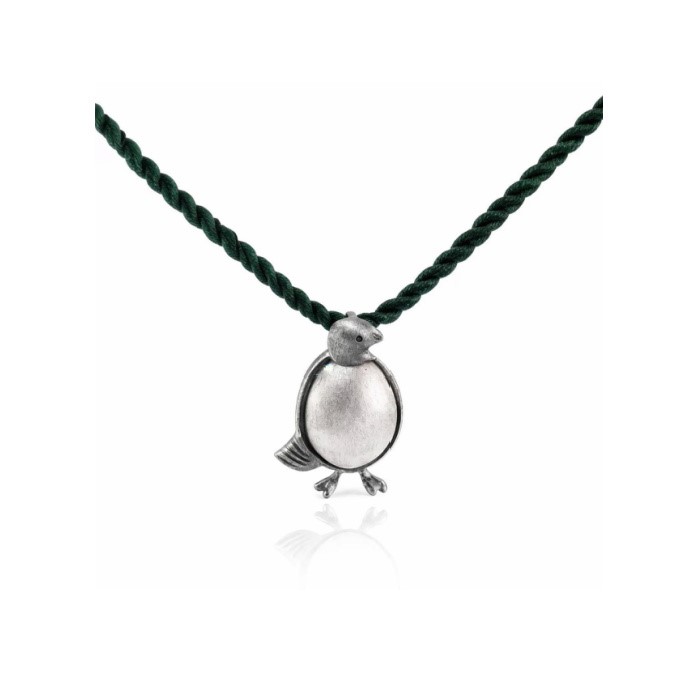 Ασημένιο δίχρωμο αβγό δώρο - Online eshop stefana-gamou.gr