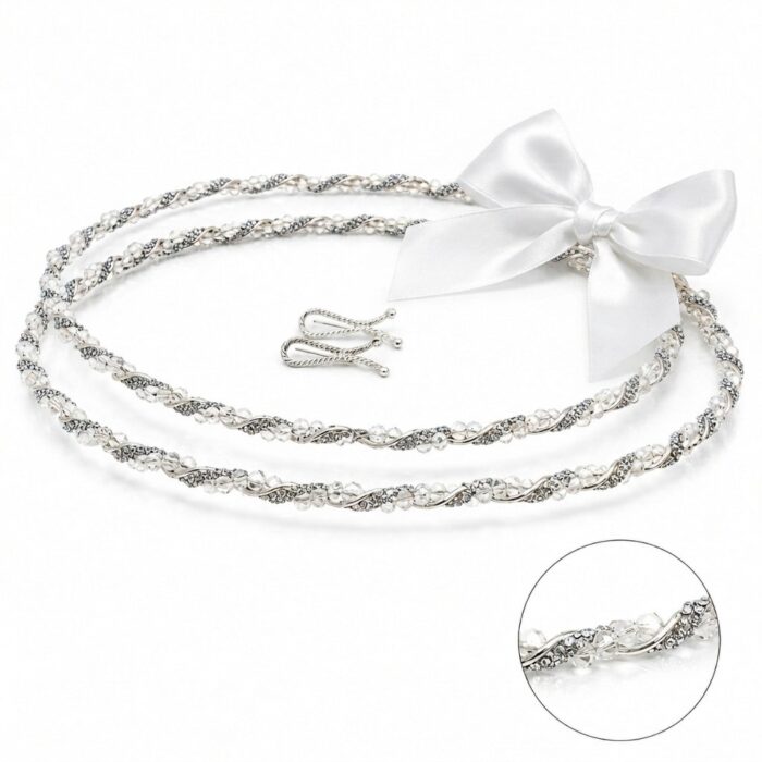 Στέφανα χειροποίητα με Swarovski, stefana gamou seira Καρέας