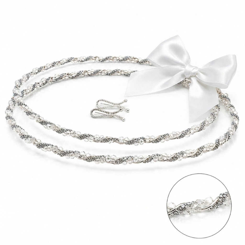 Στέφανα χειροποίητα με Swarovski, stefana gamou seira Καρέας