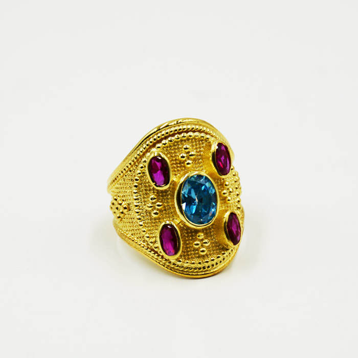 Βυζαντινό δαχτυλίδι ασημένιο σε νέο σχέδιο - stefana-gamou.gr