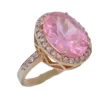 Δαχτυλίδι ροζ χρυσό με ζιργκόν swarovski - stefana-gamou.gr