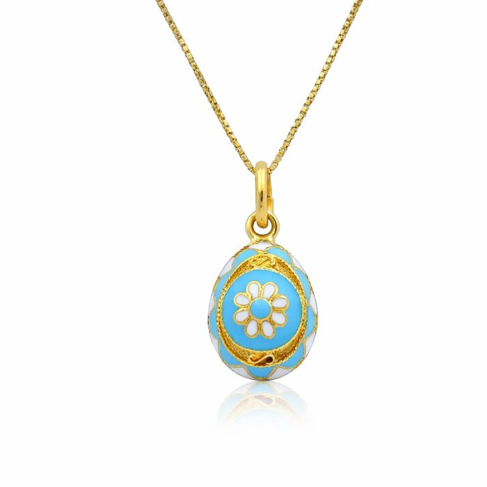 Κολιέ αβγό μπλε τουρκουάζ - Online shop ketsetzoglou.com