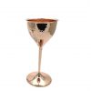 Ποτήρι ροζ σφυρήλατο κρασιού -stefana-gamou.gr