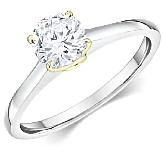 Μονόπετρο δαχτυλίδι με λαμπερό διαμάντι- stefana-gamou.gr