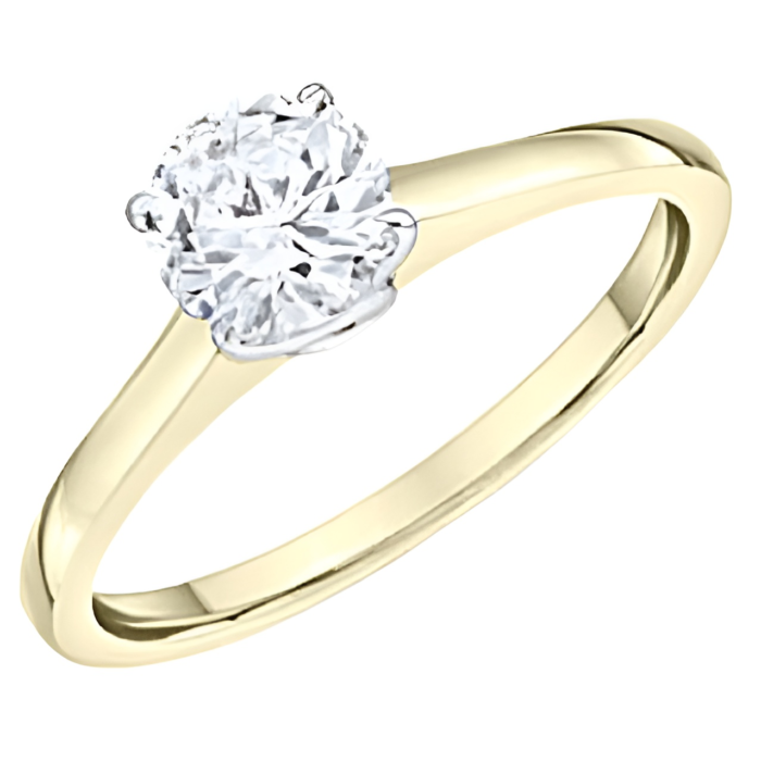 Μονόπετρο δαχτυλίδι με λαμπερό διαμάντι- stefana-gamou.gr