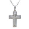 Λευκόχρυσος βαπτιστικός σταυρός για κορίτσι - Τηλ. 2114224719