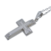 Λευκόχρυσος βαπτιστικός σταυρός για κορίτσι - Τηλ. 2114224719